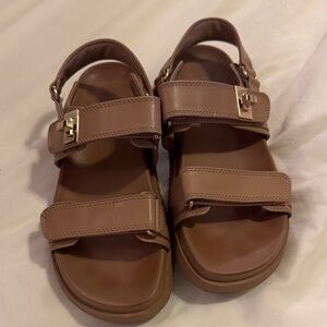 a new day Tan Buckle Sandals